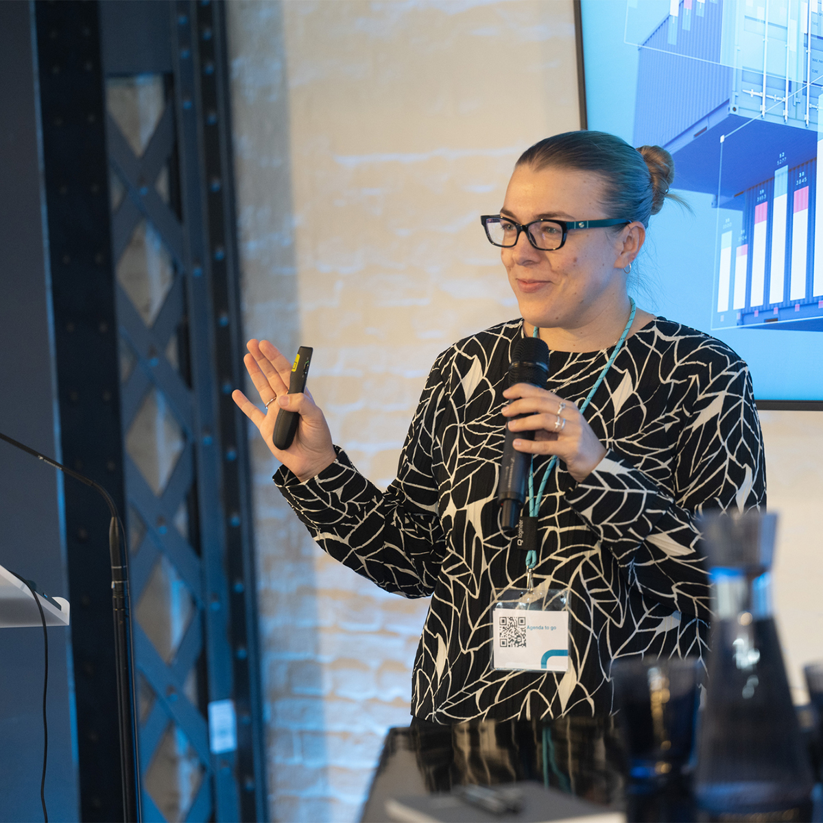 Alina Saienko, SAP Solution Advisor for S/4HANA & Finance, spoke about AI and cloud solutions from SAP, including for efficient financial processes. Picture: &copy; joerg boeh photography.